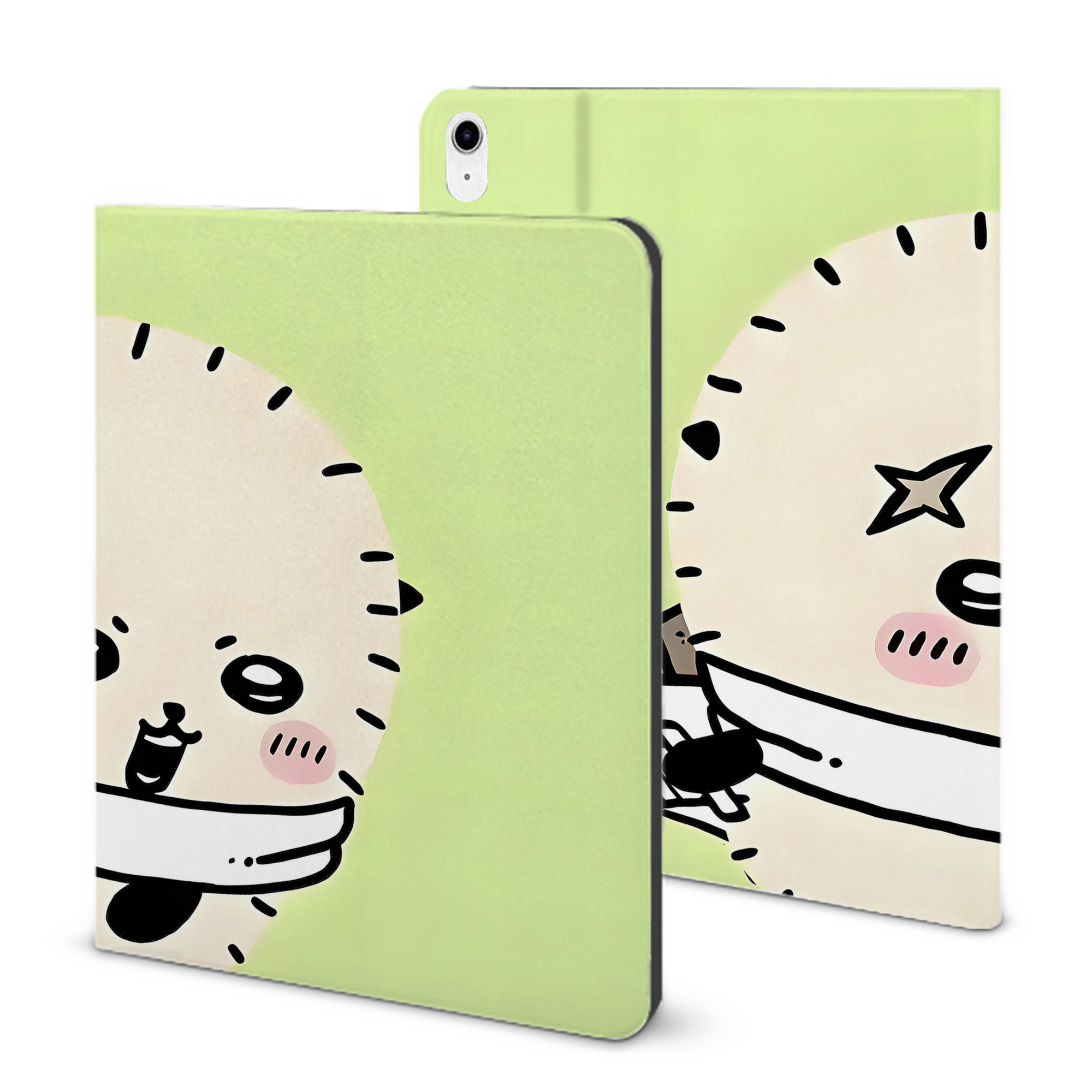 （画像用） ちいかわ Chii-kawa IPad ケース ブック型 PUレザー TPU 耐衝撃 軽量 薄型 ペン収納なし 全面保護 IPad 各モデル対応